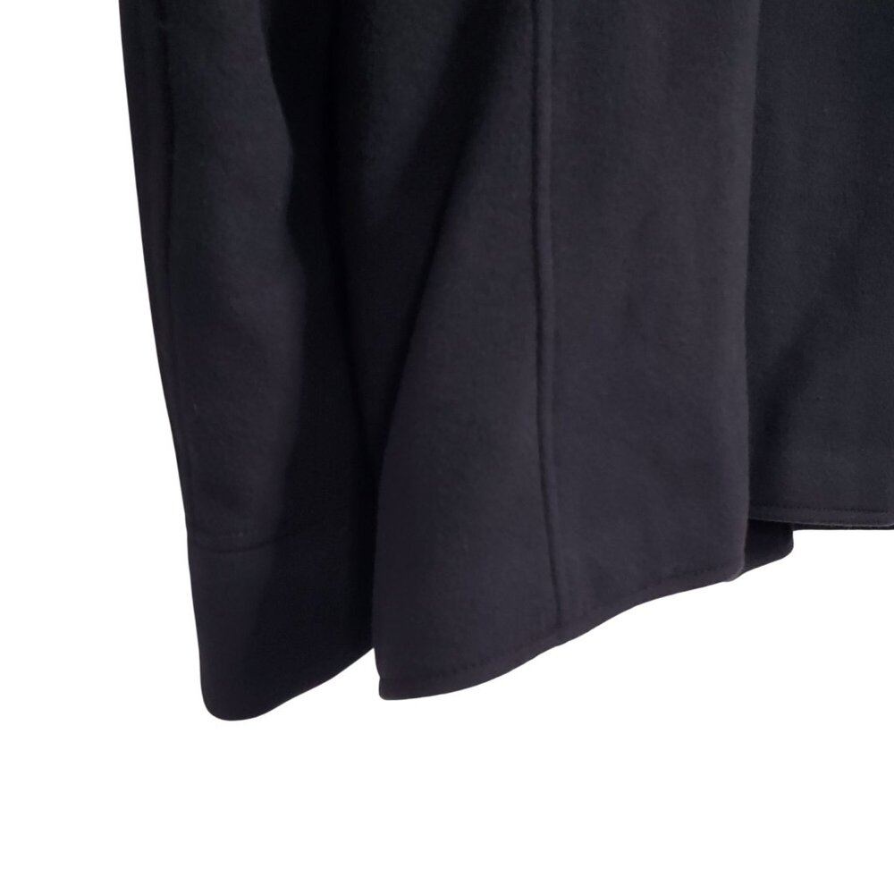 Banana Republic Mens Sz L Coat Wool Cashmere Blend Double Pocket Military Black - Picture 10 of 10